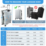 Explore Land Clear Luggage Cover Tough Protector Fits for 22 Inches Suitcase for Travel Airplane (PVC, S/M)