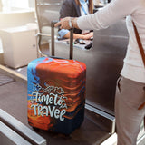 Explore Land Luggage Cover Suitcase Protector Fits 31 - 32 Inch Case (Time to Travel, XL)