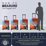 Explore Land Luggage Cover Suitcase Protector Fits 31 - 32 Inch Case (Time to Travel, XL)