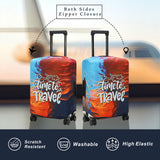 Explore Land Luggage Cover Suitcase Protector Fits 31 - 32 Inch Case (Time to Travel, XL)