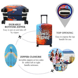 Explore Land Luggage Cover Suitcase Protector Fits 31 - 32 Inch Case (Time to Travel, XL)