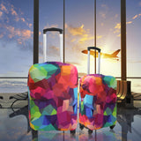 Explore Land Travel Luggage Cover Suitcase Protector Fits 23 - 26 Inch Case (Geometry, M)