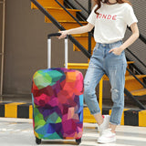 Explore Land Travel Luggage Cover Suitcase Protector Fits 23 - 26 Inch Case (Geometry, M)