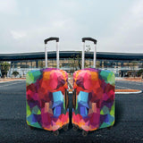 Explore Land Travel Luggage Cover Suitcase Protector Fits 31 - 32 Inch Case (Geometry, XL)