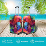 Explore Land Travel Luggage Cover Suitcase Protector Fits 31 - 32 Inch Case (Geometry, XL)
