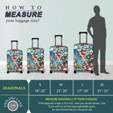 Explore Land Travel Luggage Cover Suitcase Protector Fits 31 - 32 Inch Case (Statue of Liberty, XL)
