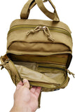 Explorer B8 - CT Tactical Hydration Pack Ready Backpack with Molle & Chest Strap, Tan, 17x 10 x 6