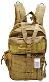 Explorer B8 - CT Tactical Hydration Pack Ready Backpack with Molle & Chest Strap, Tan, 17x 10 x 6