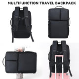 Extra Large 50L Travel Backpack Carry On Flight Approved, Luggage Backpack with Shoes Pouch, Suitcase Backpacks With 3 Packing Cubes, Personal Item Travel Bag, Black