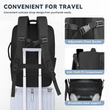Extra Large 50L Travel Backpack Carry On Flight Approved, Luggage Backpack with Shoes Pouch, Suitcase Backpacks With 3 Packing Cubes, Personal Item Travel Bag, Black