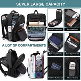 Extra Large Backpack for Men 50L,Water Resistant 17.3 inch Travel Laptop Backpack with USB Charging Port,TSA Friendly Big Business Anti Theft Computer Bag Work College School Bookbags Gifts,Black