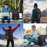 Extra Large Backpack for Men 50L,Water Resistant 17.3 inch Travel Laptop Backpack with USB Charging Port,TSA Friendly Big Business Anti Theft Computer Bag Work College School Bookbags Gifts,Black