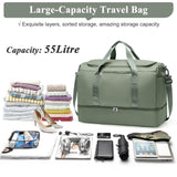 Extra Large Travel Duffle Bag,Carry on Overnight Weekend Bag with Shoes Compartment,Weekender Bags for Women for Travel Business Trips Sport Hospital