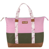 Extra Large Tropical Lunch Tote for Women Insulated 20 Can Cooler, Emma and Chloe Lunch Bags (Tropical Floral)