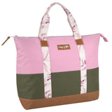 Extra Large Tropical Lunch Tote for Women Insulated 20 Can Cooler, Emma and Chloe Lunch Bags (Tropical Floral)