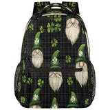 Fabpuro School Backpack for Teens Girls Boys St.patrick's Day Gnomes On Green Tartan Students Bookbag Middle High School College Bags, Waterproof Casual Daypack Laptop Backpacks for Women Men Travel