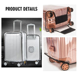 FABULWAY Clear PVC Luggage Cover Protectors - Transparent Waterproof Suitcase Sleeve for 20"+24"+28" Wheeled Suitcases (3PCS)