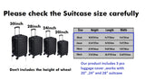 FABULWAY Clear PVC Luggage Cover Protectors - Transparent Waterproof Suitcase Sleeve for 20"+24"+28" Wheeled Suitcases (3PCS)