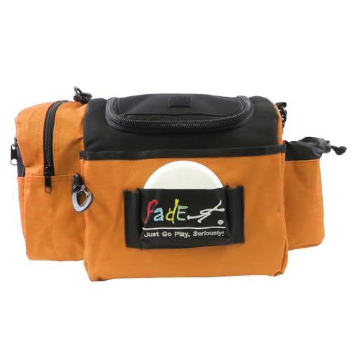 Fade Crunch Disc Golf Bag – Compact, Sturdy, and Insulated Shoulder Strap Bag for All Players Cooler Bag - Electric Lime (Tangerine Orange)