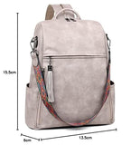 FADEON Laptop Backpack Purse for Women Large Designer PU Leather Laptop Bag, Ladies Computer Shoulder Bags