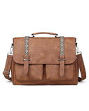 FADEON Messenger Bag for Women, 17L Leather Satchel Backpack Purse