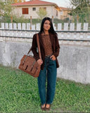 FADEON Messenger Bag for Women, 17L Leather Satchel Backpack Purse