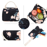 FADOVYE Laptop Backpack for Girls Women, School Backpack with Lunch Bag and Pencil Bag, College Bookbag Travel Daypack with USB Charging Port and Headphone Interface, Floral
