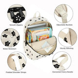 FADOVYE School Backpack for Girls Laptop Backpack for Teen Women Preschool Kindergarten Elementary Kids Bookbags Travel Daypack with Lunch Bag and Pencil Case (Corduroy Floral)