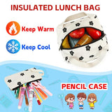 FADOVYE School Backpack for Girls Laptop Backpack for Teen Women Preschool Kindergarten Elementary Kids Bookbags Travel Daypack with Lunch Bag and Pencil Case (Corduroy Floral)