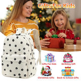FADOVYE School Backpack for Girls Laptop Backpack for Teen Women Preschool Kindergarten Elementary Kids Bookbags Travel Daypack with Lunch Bag and Pencil Case (Corduroy Floral)