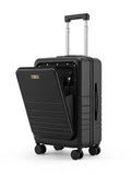 Fagoza 20 Inch Hardside Carry on Luggage with Spinner Wheels, 22x14x9 Airline Approved Carry on Luggage with Front Pocket, TSA Lock, USB Charging Port, Black