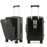Fagoza 20 Inch Hardside Carry on Luggage with Spinner Wheels, 22x14x9 Airline Approved Carry on Luggage with Front Pocket, TSA Lock, USB Charging Port, Black