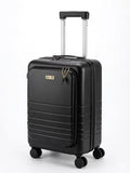 Fagoza 20 Inch Hardside Carry on Luggage with Spinner Wheels, 22x14x9 Airline Approved Carry on Luggage with Front Pocket, TSA Lock, USB Charging Port, Black