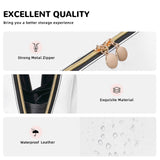 FAIOJA Future Genius At Work PVC Leather Clutch Zipper Makeup Bag For Women (Large) Portable Toiletry Bag With Divided Pockets Travel Storage Pouch