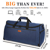 FAIRWIN Garment Bags for Travel 60L Waterproof 2 - in - 1 Hanging Duffle Bag for Men Women with SBS Zipper & Shoes Compartment