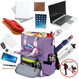 FALANKO Laptop Backpack for Women, Anti Theft Backpacks with RFID Anti Theft Water Resistant,Wide Top Open Work Teacher College Travel Computer Bag for Woman Fits 15.6 Inch Laptop