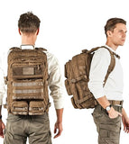 Falko Tactical Backpack for Men and Women 50L Backpack 2.4x Stronger Large Military Molle Rucksack, Bugout Backpack Outdoors