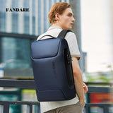 FANDARE Laptop Backpack Business Anti - Theft Daypacks Travel Large Backpack with USB Charging Port Waterproof Computer Bag for Women & Men Fits 15.6 Inch Notebook Blue