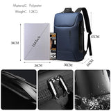 FANDARE Laptop Backpack Business Anti - Theft Daypacks Travel Large Backpack with USB Charging Port Waterproof Computer Bag for Women & Men Fits 15.6 Inch Notebook Blue