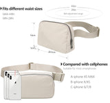 Fanny Belt Bag Waist Pack Crossbody Bags Bum Bag for Running Hiking Travel Workout Adjustable Strap for Women - beige