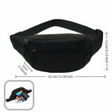 Fanny Pack Belt Bag for Men and Women, Anti - Theft Fanny Pack,Water - Resistant with 3 - Zipper Pockets,waterproof fanny pack,Lightweight Running Waist Pack for Travel,Running,Hiking,Cycling
