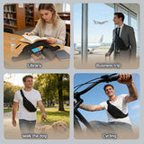 Fanny Pack Belt Bag for Men and Women, Anti - Theft Fanny Pack,Water - Resistant with 3 - Zipper Pockets,waterproof fanny pack,Lightweight Running Waist Pack for Travel,Running,Hiking,Cycling