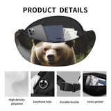 Fanny Pack for Men Women Crossbody Waist Bag Hi Bear Sit on the Lawn Belt Bag with Adjustable Strap Hip Bum Bag