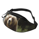 Fanny Pack for Men Women Crossbody Waist Bag Hi Bear Sit on the Lawn Belt Bag with Adjustable Strap Hip Bum Bag