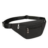 Fanny Pack for Men & Women, Fashion Waterproof Waist Packs with Adjustable Belt, Casual Bag Bum Bags for Travel Sports Running. （02 - Black）
