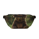 Fanny Pack for Women Men Crossbody Bag Hi Bear Sit on the lawn Waist Pack Belt Bag with Adjustable Strap