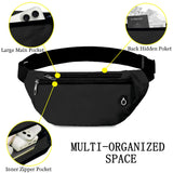 Fanny Pack for Women Men,Crossbody Fanny Pack Water Resistant Sports Waist Bag Pack, Belt Bag for Travel Hiking Running