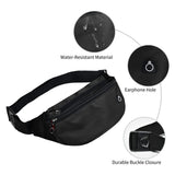 Fanny Packs for Men and Women, Waterproof Sports Waist Pack Bag for Travel Hiking Running Hands - free Wallets, Easy Carry Any Phone