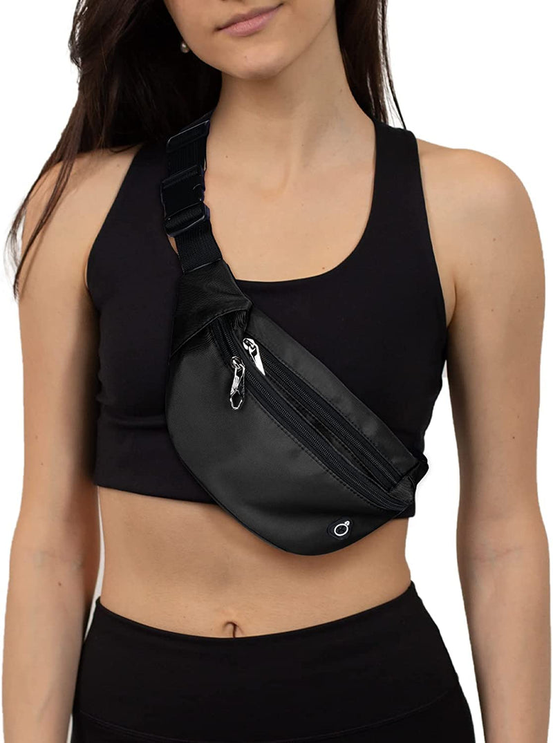 Fanny Packs for Men and Women, Waterproof Sports Waist Pack Bag for Travel Hiking Running Hands - free Wallets, Easy Carry Any Phone