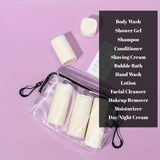 FANPOI 5pcs Travel Bottles Toiletry Containers Set, TSA Approved, Travel Essentials, Portable Travel Bottles with Clear Toiletry Bag